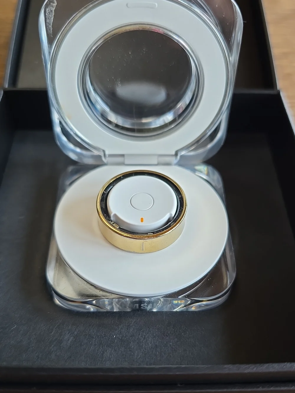 Samsung Galaxy Ring, Titanium Gold, Size 9 (Model SM-Q509NZDAXAR).